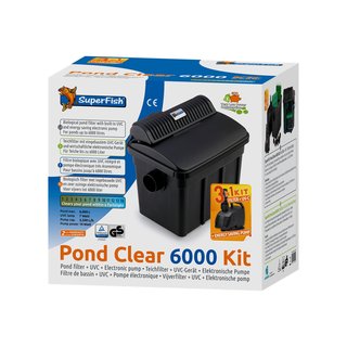 Superfish Pond Clear 6000 Kit inkl. UVC 7W, Pond Eco 2900 (3in1)