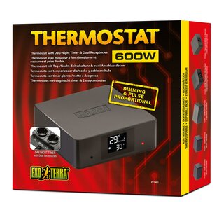 Exo Terra Thermostat 600W mit Doppelsteckdose